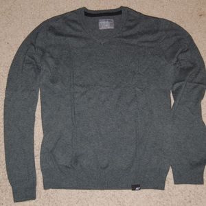 Gray V-Neck Sweater
